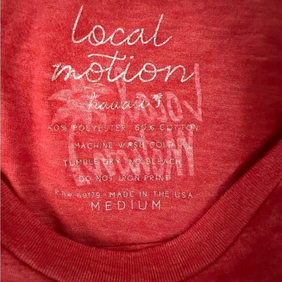 Local Motion ~ Red heather cut short ~ cropped ~ lightweight ~ size Medium - Picture 4 of 8